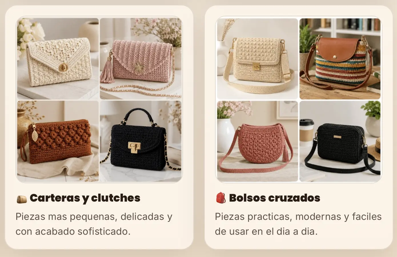 Bolsos de mano a crochet